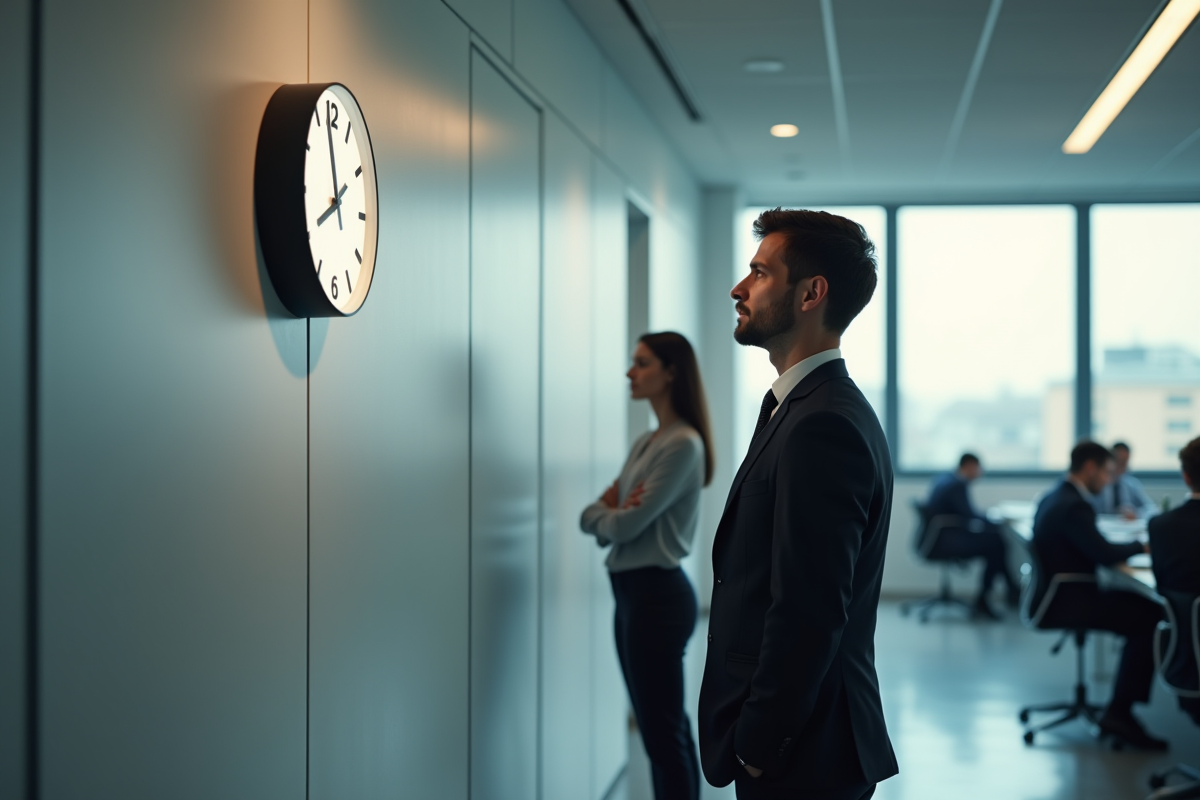 Demandeur d emploi patient dans un bureau d emploi moderne