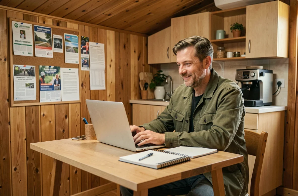 Homme travaillant dans l'atmosphère conviviale de l'espace de coworking à Courdimanche
